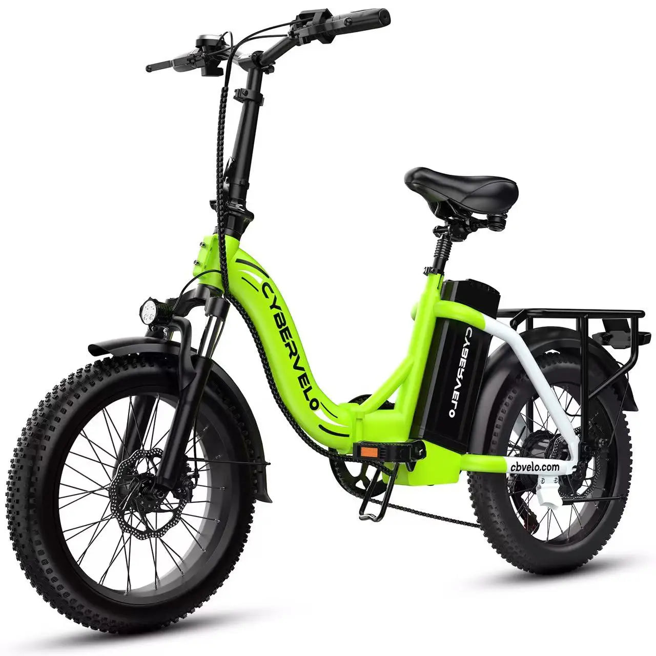 Cybervelo MARS700 1000W Folding Electric Bike,48V 20.8AH Removable Battery Adults E-Bike,30+MPH,80 Miles Max Range, 20" Fat Tire