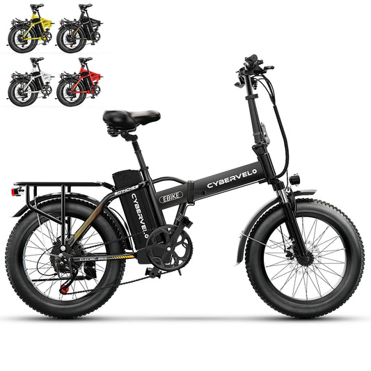 CYBERVELO 1000W Folding Electric Bike 48V 20Ah Battery