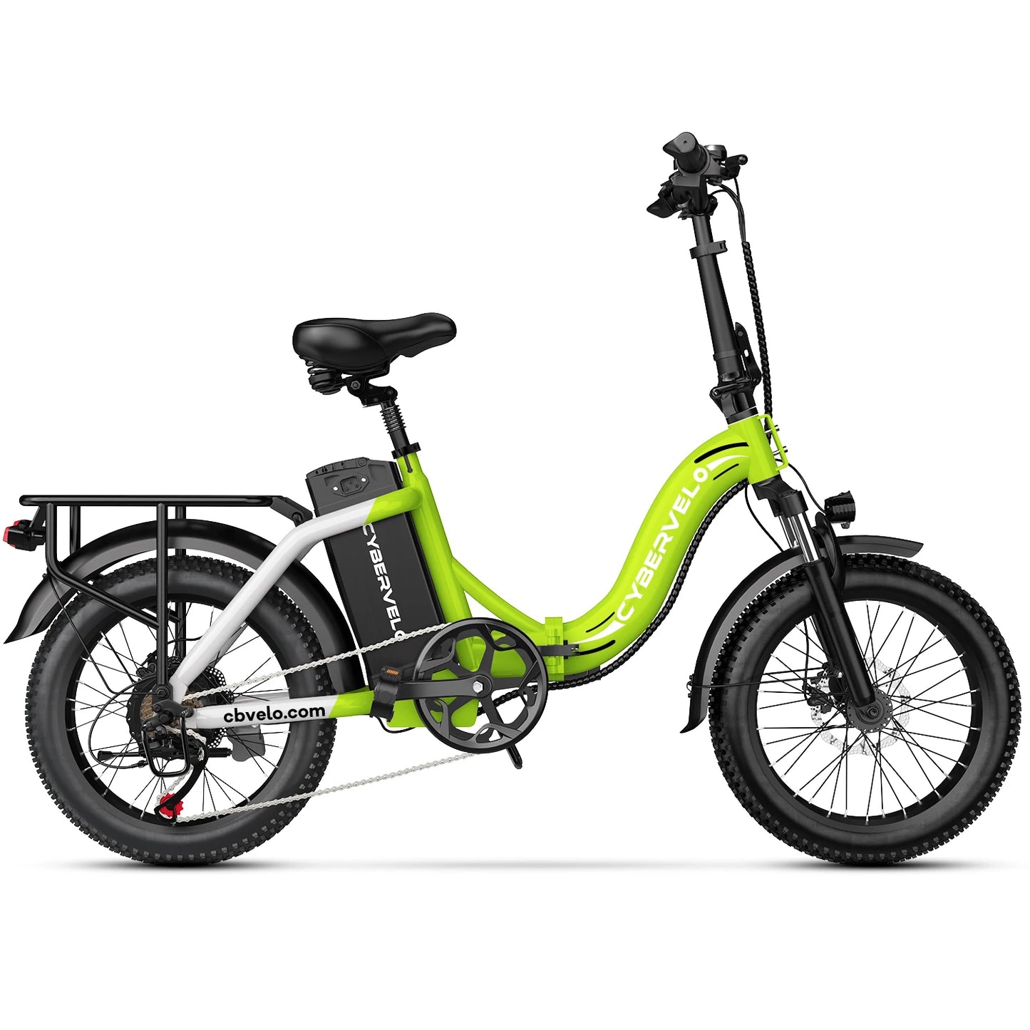 Cybervelo MARS700 1000W Folding Electric Bike,48V 20.8AH Removable Battery Adults E-Bike,30+MPH,80 Miles Max Range, 20" Fat Tire