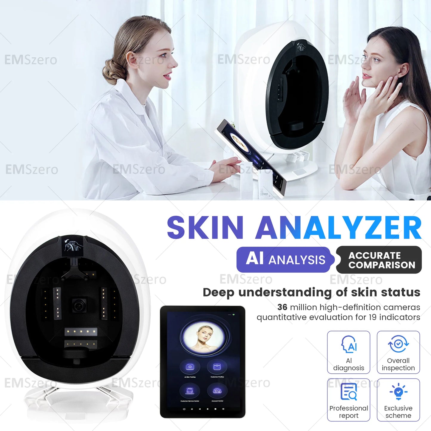 Facial Aesthetics Face Scanner 3D Face Scanner Skin Analysis Apparatus Face Scanner Skin Analyzer Skin Analysis Machine