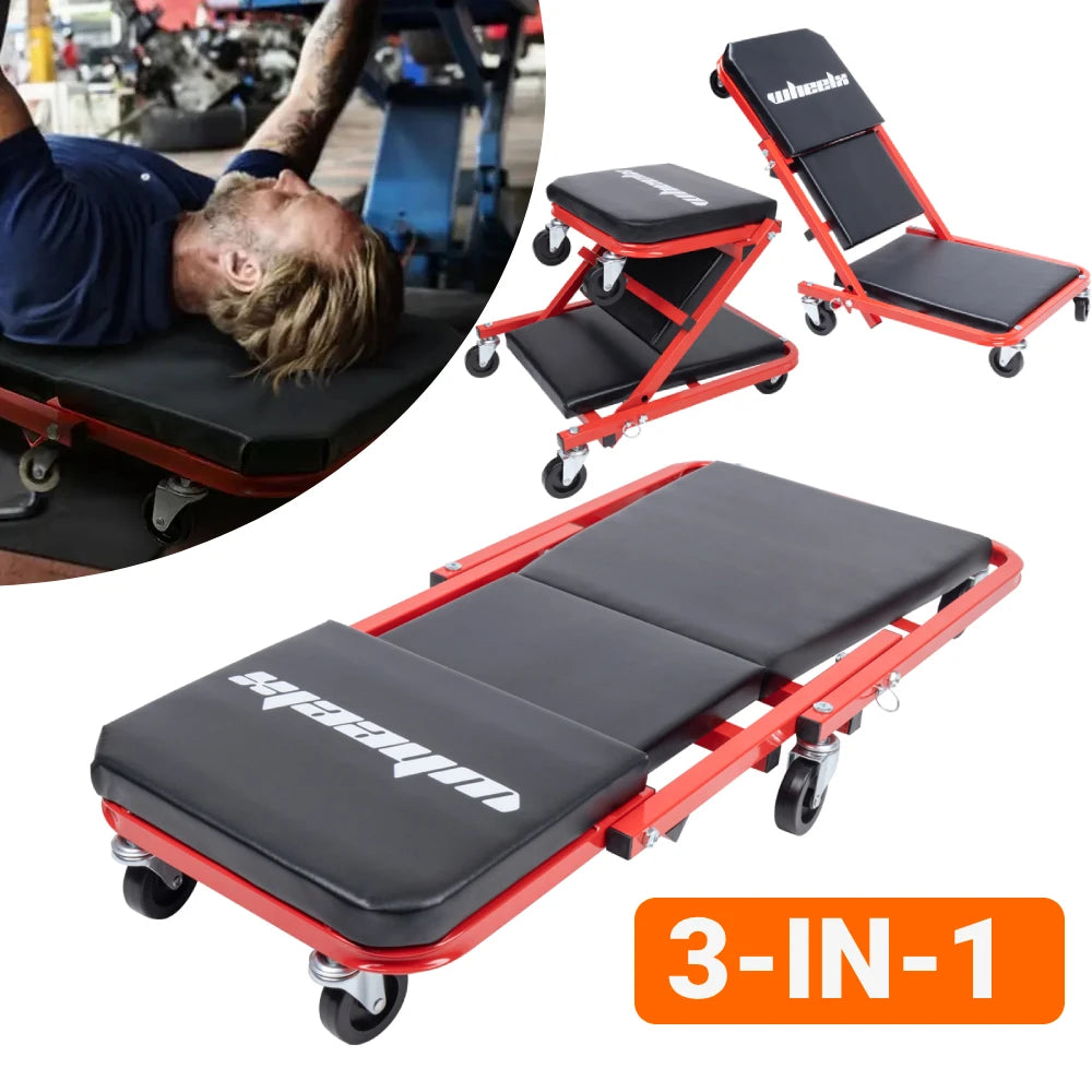 Hign Concerned 3 In 1 Rolling Mechanic Creeper Z Seat