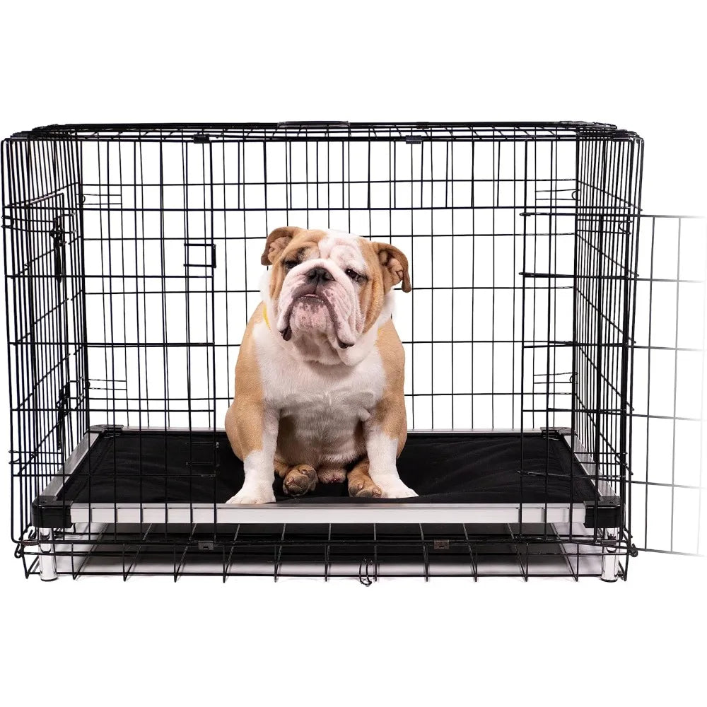 Chew Proof Armored Padded Dog Crate Bed, Virtually Indestructible, Legs Included Sandstone, X-Large