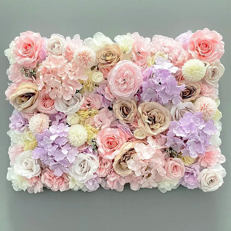 CN Shandong Silk Rose Wall Panels Artificial Flower Backdrop